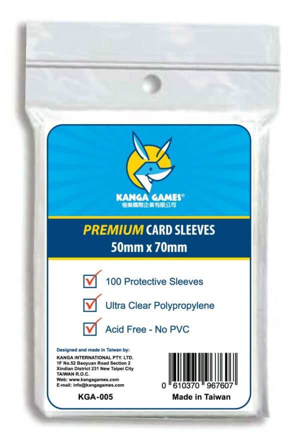 Premium Card Sleeves (50mm x 70mm) | Kanga board game