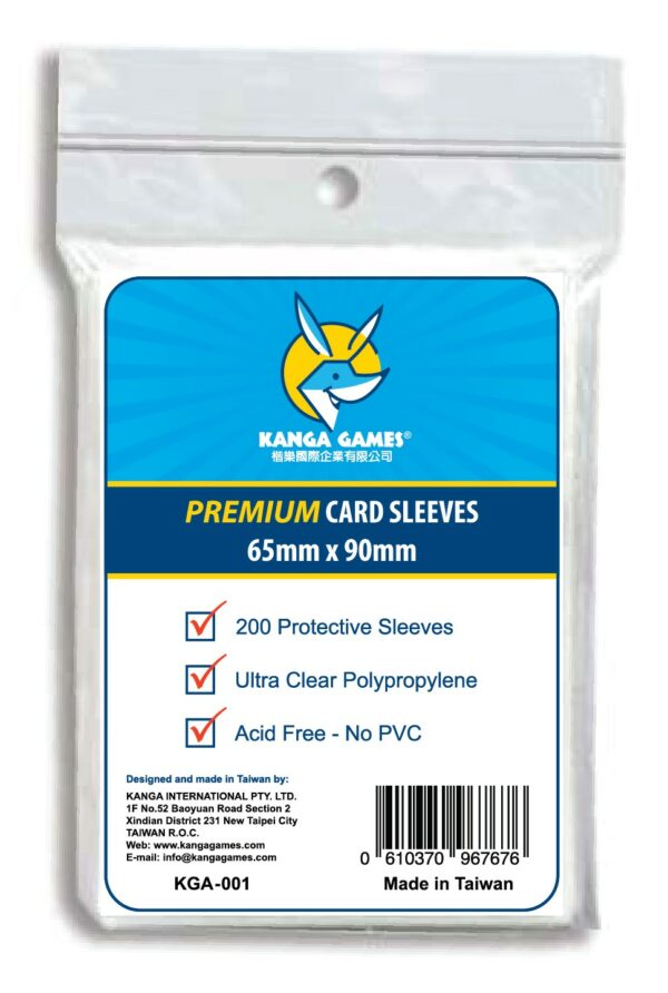 Premium Card Sleeves (65mm x 90mm) | Kanga board game