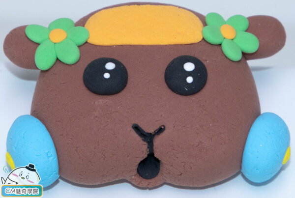 Light clay - chocolate magnet