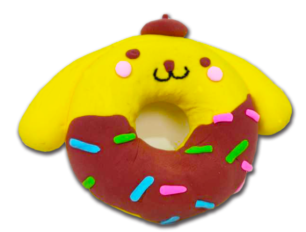 Light clay - pudding dog magnetic doughnut