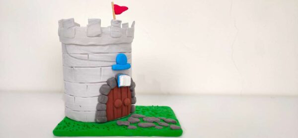 Light Clay-CM Castle Pencil Holder