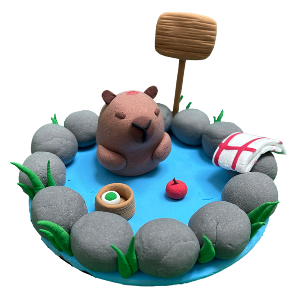 Light clay - kapibala in the bath